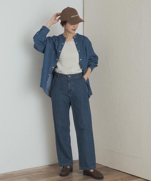 URBAN RESEARCH DOORS（アーバンリサーチドアーズ）の「デニムバンドカラーシャツ（シャツ/ブラウス・レディース・INDIGO/ONE WASH・M）」の11枚目の写真