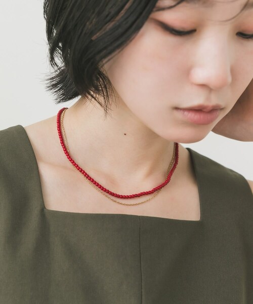 SMELLY（スメリー）の「ステンレスカラービーズ2セットネックレス（ネックレス・レディース・BK/SV/RE/GD・-）」の15枚目の写真