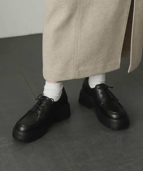 SENSE OF PLACE by URBAN RESEARCH（センスオブプレイスバイアーバンリサーチ）の「レースアップボリュームソールシューズ（ドレスシューズ・レディース・IVORY/BLACK・S/M/L）」の16枚目の写真