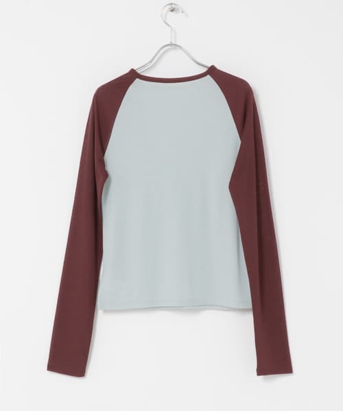 KBF（ケイビーエフ）の「シアーラグランTEE（Tシャツ/カットソー・レディース・BEIGE×BRN/BLUE×WINE・One）」の7枚目の写真