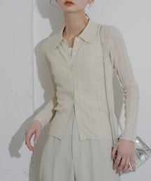 ランダムリブニットカーディガン