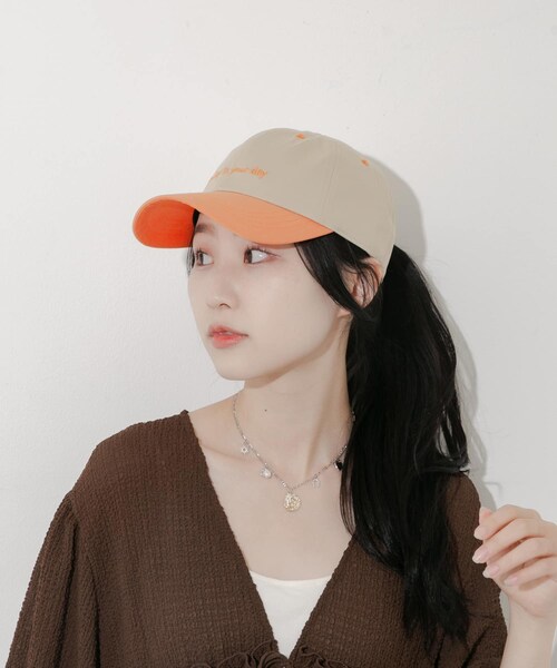 SMELLY（スメリー）の「バイカラーコットンキャップ（キャップ・レディース・OFF/BLU/BEG/ORG/CGR/BRN・-）」の22枚目の写真
