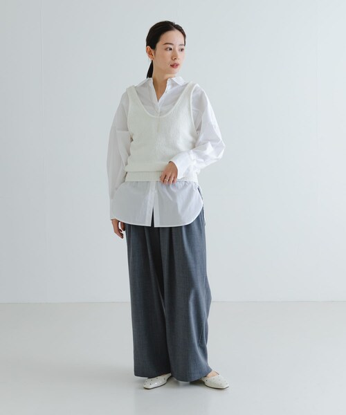 URBAN RESEARCH(アーバンリサーチ)の「ブロードオーバーシャツ(Tシャツ/カットソー・レディース・L.BLUE/OFF・FREE/Free)」の9枚目の写真