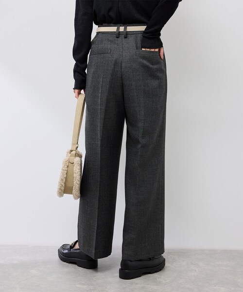 ROPE' PICNIC(ロペピクニック)の「スリートーンツイードワイドパンツ/セットアップ対応(スラックス・レディース・チャコール/ダークブラウン・L/M/S)」の12枚目の写真
