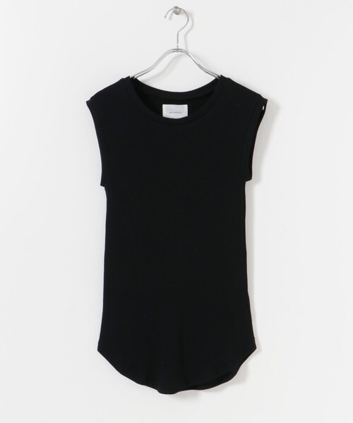 THE GOODLAND MARKET(ザグッドランドマーケット)の「『別注』MIDIUMISOLID×TGM Mix organic cotton tank-top(タンクトップ・レディース・Off/Black/Mocha・FREE)」の16枚目の写真