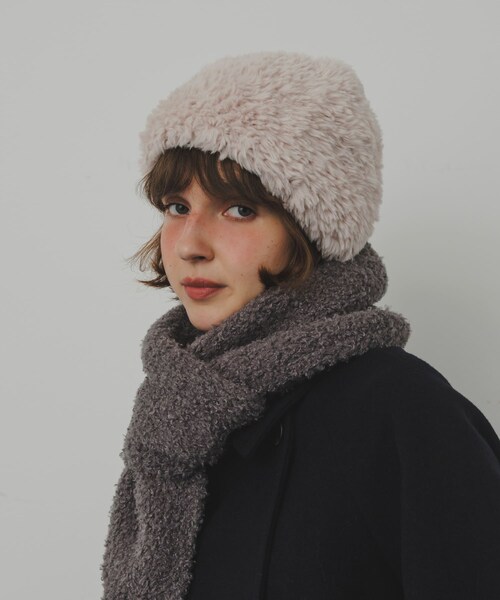 SMELLY（スメリー）の「ファーニットキャップ（ニットキャップ/ビーニー・レディース・IVO/CGY・-）」の7枚目の写真