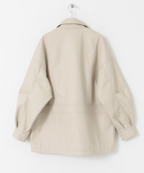 ITEMS URBANRESEARCH（アイテムズ アーバンリサーチ）の「フェイクレザージャケット（その他アウター・レディース・L.BEG/BLK・FREE）」の20枚目の写真