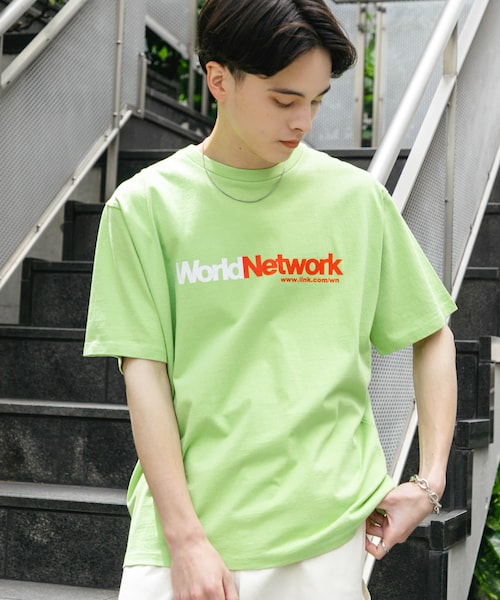 SENSE OF PLACE by URBAN RESEARCH（センスオブプレイスバイアーバンリサーチ）の「company logo short-sleeve t-shirts A（Tシャツ/カットソー・メンズ・OFF WHITE/CHARCOAL/LIME・M/L）」の3枚目の写真