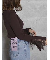 dazzlin | ヘムレースフレアニットトップス(ニット/セーター)