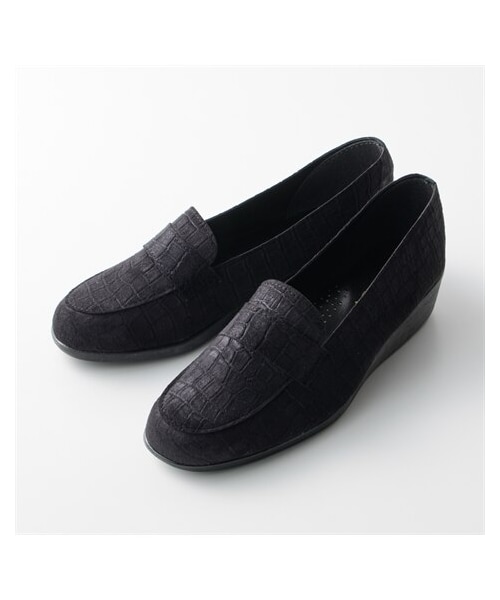 nissen（ニッセン）の「ふんわり４Eクロコ調ローファー（ローファー・メンズ・レンガ/オーク/ブラック・22.5cm/23.0cm/23.5cm/24.0cm/24.5cm）」の4枚目の写真