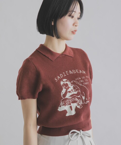 THE GOODLAND MARKET（ザグッドランドマーケット）の「old honey　45℃ KNIT TOPS（ニット/セーター・レディース・BROWN/YELLOW・Free）」の7枚目の写真