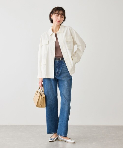ROPE' PICNIC（ロペピクニック）の「ミリタリーブルゾン（ブルゾン・レディース・オフホワイト/カーキ・F）」の15枚目の写真