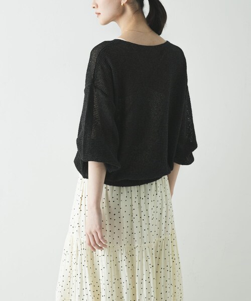 URBAN RESEARCH(アーバンリサーチ)の「ペーパーヤーンボートネックニット(ニット/セーター・レディース・WHITE/SAX/CHARCOAL・Free)」の15枚目の写真