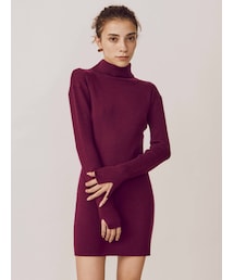 EVRIS | BASICリブタートルニットワンピース(ワンピース)