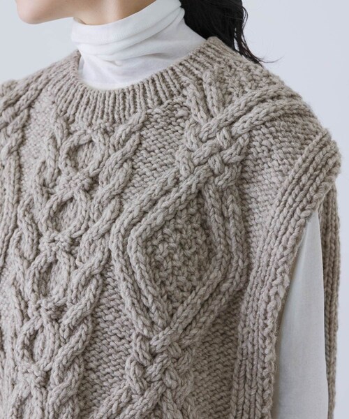 かぐれ（カグレ）の「ペルーアランニットベスト（ニット/セーター・レディース・IVORY/GRAY・FREE）」の22枚目の写真