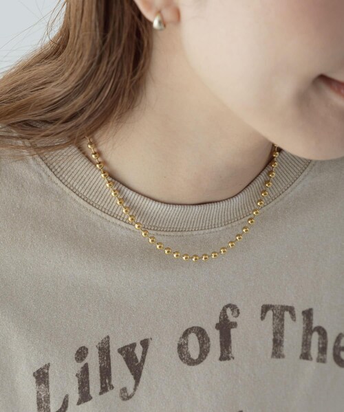 URBAN RESEARCH Sonny Label（アーバンリサーチサニーレーベル）の「ボールチェーンネックレス（ネックレス・レディース・シルバー/ゴールド・One）」の2枚目の写真