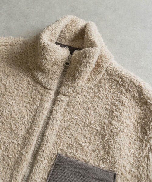 THE GOODLAND MARKET（ザグッドランドマーケット）の「米富繊維　KNIT FLEECE BLOUSON（ブルゾン・メンズ・24ORANGE/12GRAY/41BEIGE/62BLUE・3）」の17枚目の写真