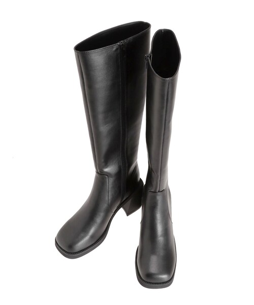 MURUA（ムルーア）の「ラウンドロングブーツ（ブーツ・レディース・ブラウン/ブラック・24.5/23.5/22.5）」の2枚目の写真