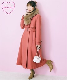 marun | 大きいサイズ　2wayカラーロングコート marun(チェスターコート)
