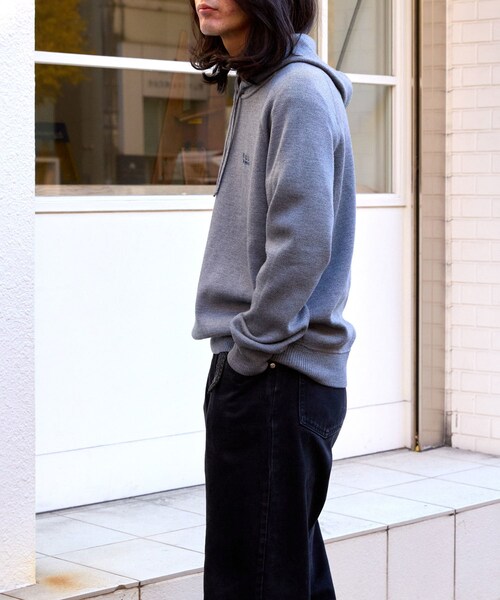 ADAM ET ROPE'（アダムエロペ）の「【GALLIA/ガッリア】Knit hoodie（パーカー・メンズ・グレー/ネイビー・50/52）」の7枚目の写真