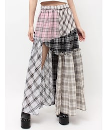 EVRIS | チェックドッキングロングスカート(スカート)