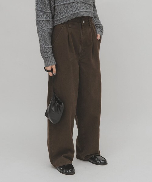 KBF（ケイビーエフ）の「フリルウエストツイルパンツ（その他パンツ・レディース・BEIGE/GRAY/BROWN・One）」の18枚目の写真