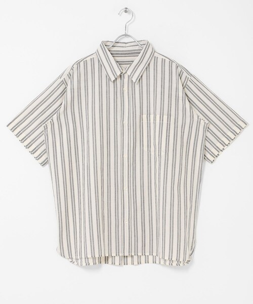 URBAN RESEARCH Sonny Label（アーバンリサーチサニーレーベル）の「インドコットンストライプシャツ（シャツ/ブラウス・メンズ・オフ/ブルー・M/L）」の11枚目の写真