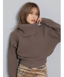 MURUA | BIGタートルニットプルオーバー(ニット/セーター)