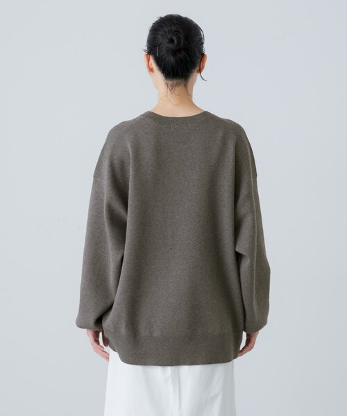 かぐれ（カグレ）の「『ユニセックス』コットンカシミヤスムースニットプルオーバー（ニット/セーター・レディース・GRAY/OATMEAL・1/2）」の22枚目の写真