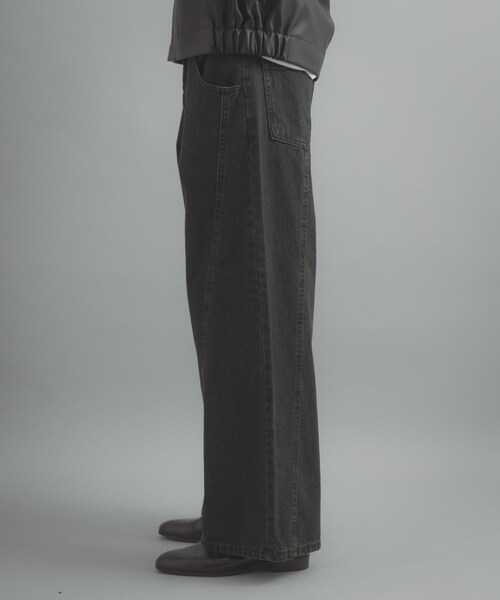 SENSE OF PLACE by URBAN RESEARCH（センスオブプレイスバイアーバンリサーチ）の「『ユニセックス』ケミカルバギーワイドデニムパンツ（デニムパンツ・メンズ・BLACK/NAVY/INDIGO・M/L）」の15枚目の写真