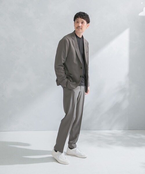 URBAN RESEARCH DOORS（アーバンリサーチドアーズ）の「『イージーケア』LIFE STYLE TAILOR　カルゼストレッチコンフォータブルパンツ（スラックス・メンズ・BLACK/BLUE GRAY/SAGE KHAKI・S/M/L/XL）」の22枚目の写真
