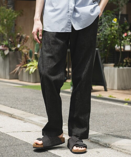 URBAN RESEARCH DOORS（アーバンリサーチドアーズ）の「リネンブレンドデニム イージートラウザー（デニムパンツ・メンズ・INDIGO/INDIGOUSED/BLACK/BLACK USED・M/L）」の14枚目の写真