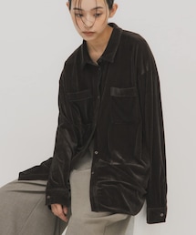 KBF | シアーベロアルーズシャツ(シャツ/ブラウス)