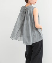 URBAN RESEARCH ROSSO | MARILYN MOON　sheer cotton gather blouse(シャツ/ブラウス)