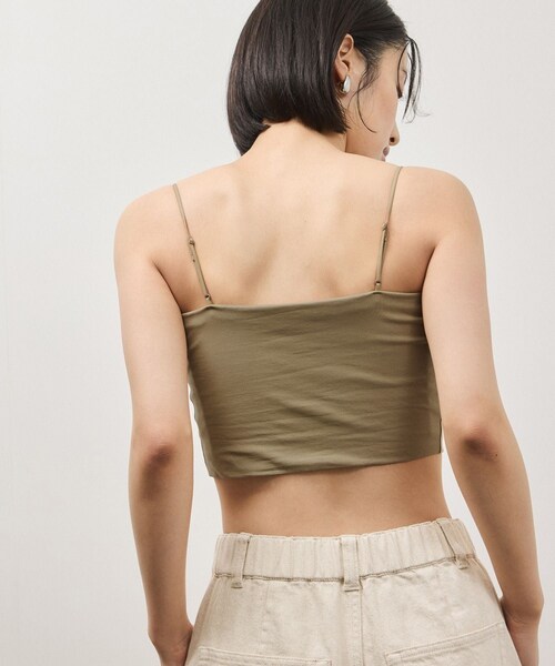 ADAM ET ROPE'（アダムエロペ）の「【OUR WACOAL×ADAM ET ROPE'】コットン混カップインチューブトップキャミソール（キャミソール・レディース・ブラック/ホワイト/オリーブ・L/M/S）」の18枚目の写真