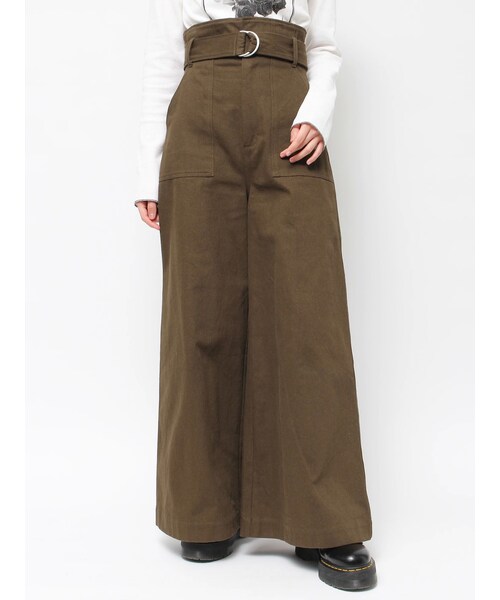 jouetie（ジュエティ）の「スーパーハイウエストワイドパンツ（その他パンツ・レディース・レッド/ブルー/ブラウン/ピンク・S/M）」の5枚目の写真