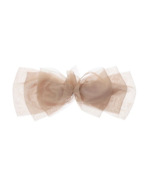 RESEXXY（リゼクシー）の「シアービックリボンバレッタ（バレッタ/ヘアクリップ・レディース・アイボリー/ブラック/ベージュ・F）」の3枚目の写真