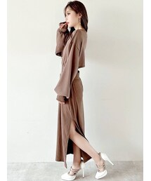 RESEXXY | バックオープンスウェットワンピース(ワンピース)