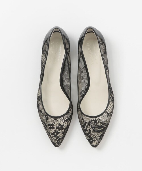 URBAN RESEARCH ROSSO（アーバンリサーチロッソ）の「VINAIGRETTE　FLAT LACE POINTED PUMPS（シューズ小物/雑貨・レディース・BLACK・22.5/23/23.5/24）」の4枚目の写真