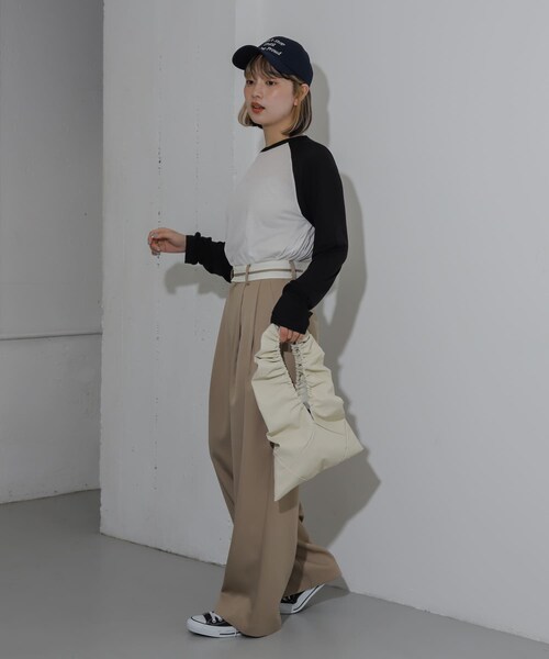 SENSE OF PLACE by URBAN RESEARCH（センスオブプレイスバイアーバンリサーチ）の「ギャザーハンドバッグ（ハンドバッグ・レディース・RED/IVORY/BLACK・one）」の15枚目の写真