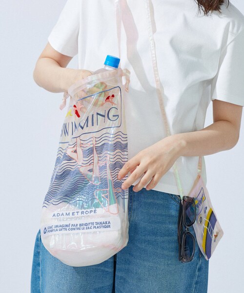 ADAM ET ROPE'(アダムエロペ)の「【公式サイト限定・一部店舗展開】【BT×ADAM ET ROPE'】SWIMMING BAG(ハンドバッグ・レディース・ブラック/ピンク・F)」の8枚目の写真