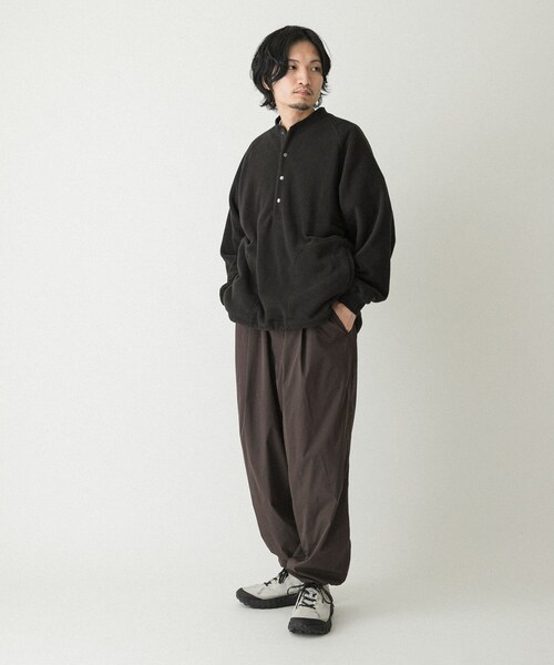 EKAL（エカル）の「『UR TECH』 フリースプルオーバー（Tシャツ/カットソー・メンズ・グレージュ/オレンジ/ブラック・M/L）」の13枚目の写真