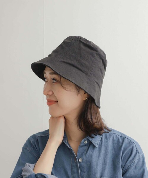 URBAN RESEARCH DOORS（アーバンリサーチドアーズ）の「コットンリネンパネルハット（ハット・レディース・NATURAL/BROWN/BLACK・one）」の5枚目の写真