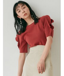 LAGUNAMOON | ラッフルスリーブニットプルオーバー(ニット/セーター)