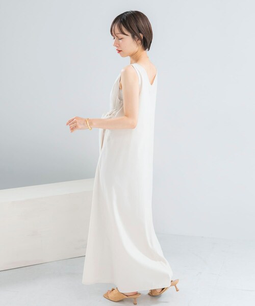 URBAN RESEARCH ROSSO（アーバンリサーチロッソ）の「リネン混リボンドレス（ワンピース・レディース・BLACK/VANILLA/GREEN/P/BLUE・Free）」の10枚目の写真