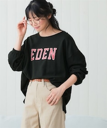 nissen | 綿１００%オーバーサイズ大人のロゴプリントスウェット＜大きいサイズ有＞(スウェット)