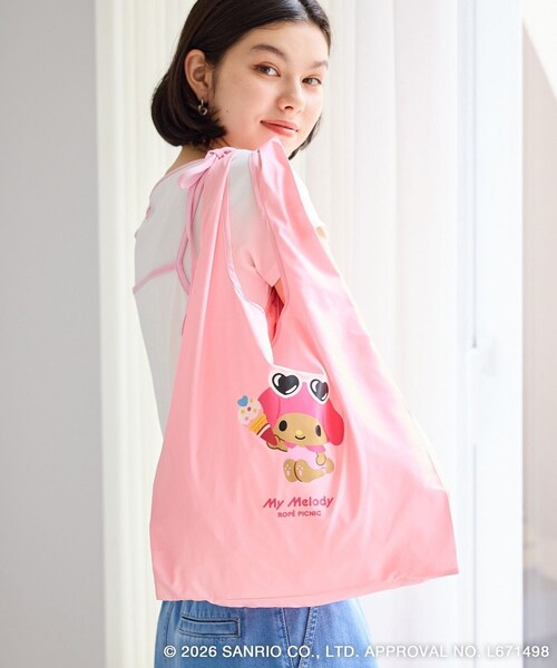 ROPE' PICNIC(ロペピクニック)の「【サンリオキャラクターズ×ROPE' PICNIC】日焼けデザイン 折りたたみエコトートバッグ(エコバッグ/サブバッグ・レディース・ラベンダー/ピンク/ローズピンク/ライトグリーン/サックス/イエロー系・F)」の10枚目の写真