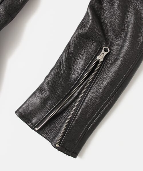 URBAN RESEARCH Sonny Label（アーバンリサーチサニーレーベル）の「SEVESKIG　別注GOAT SKIN S-RIDERS JACKET（ライダースジャケット・メンズ・BLACK・S/M）」の12枚目の写真