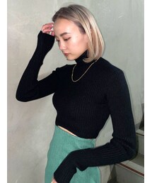 EMODA | ハイネッククロップニット(ニット/セーター)