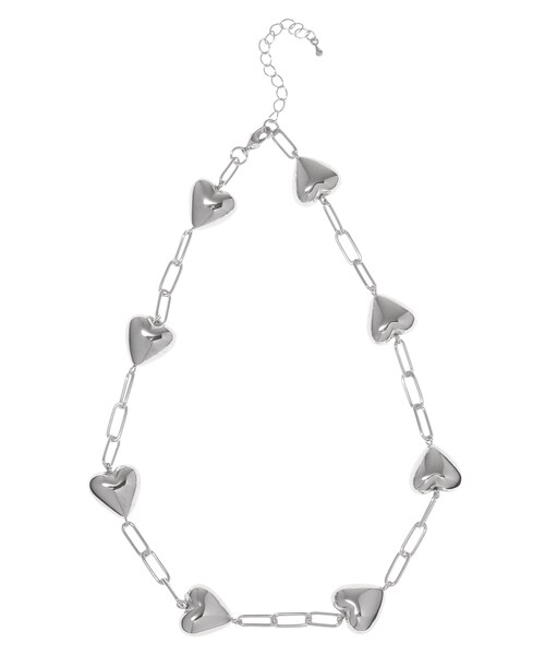 EVRIS（エヴリス）の「HEART MOTIF CHAINネックレス（ネックレス・レディース・シルバー/ゴールド・F）」の4枚目の写真